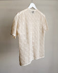 Cream Cotton Crochet Cardigan Tee