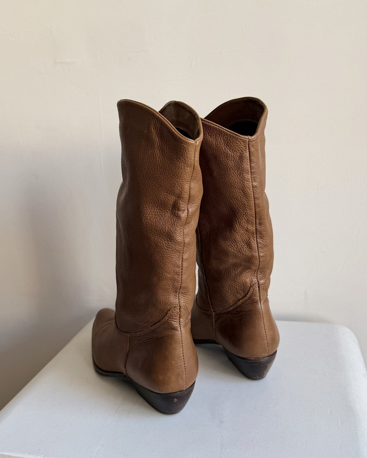 Walnut Leather Western Boots | Size 9