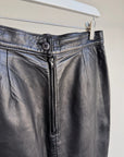 Black Soft Leather Skirt