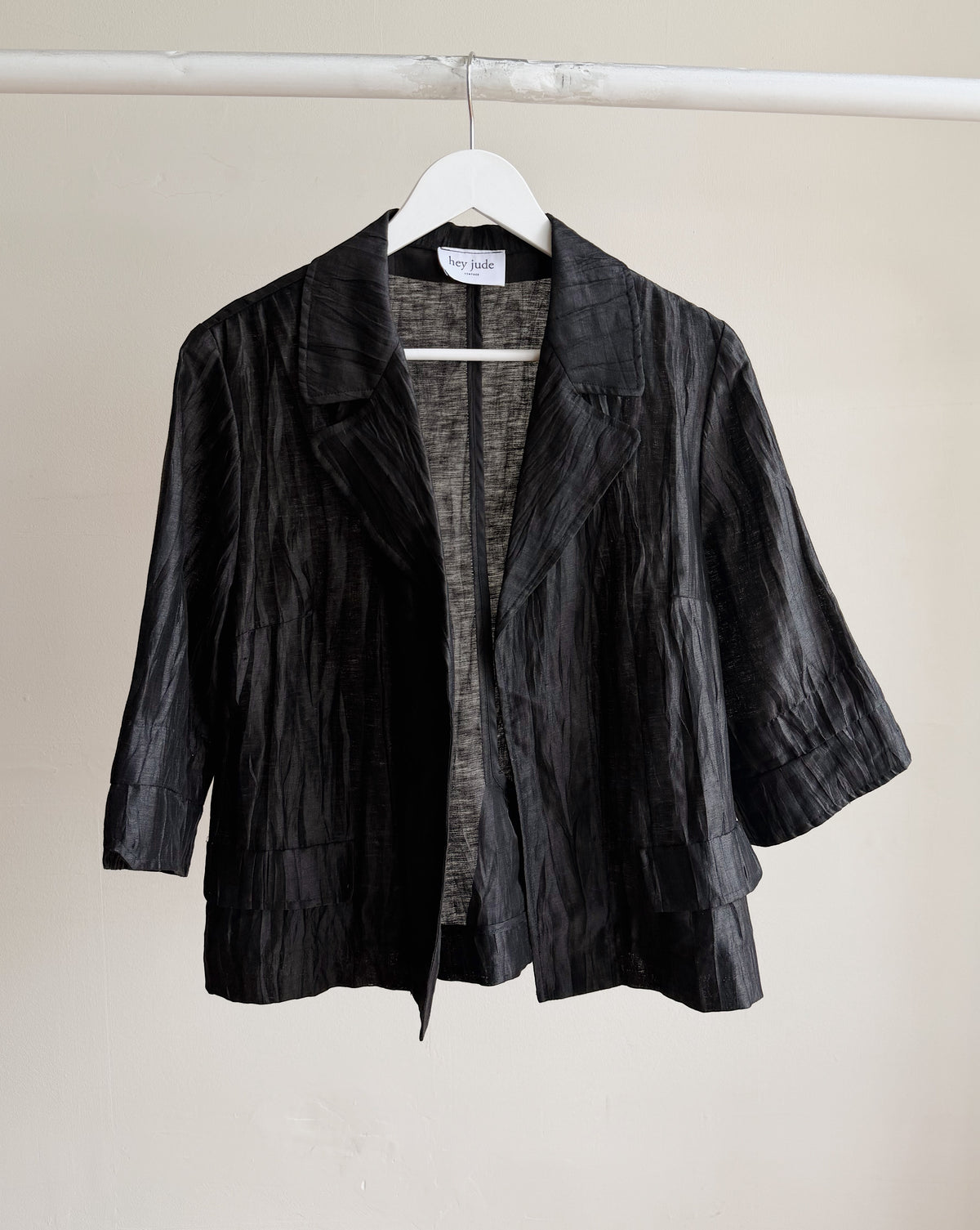 Ebony Textured Silk Jacket - Hey Jude