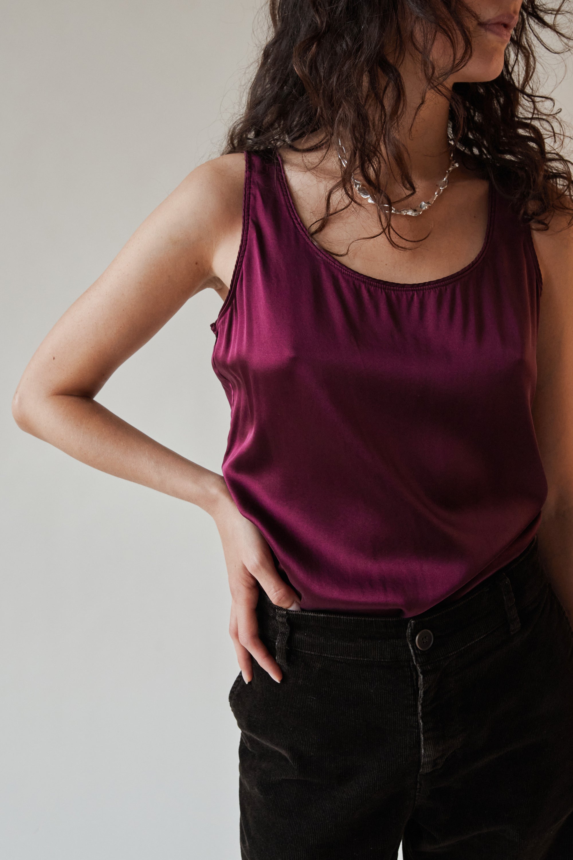 Merlot Silk Tank