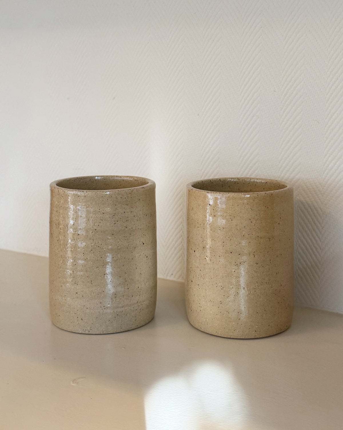 Oatmeal Speckled Ceramic Cup