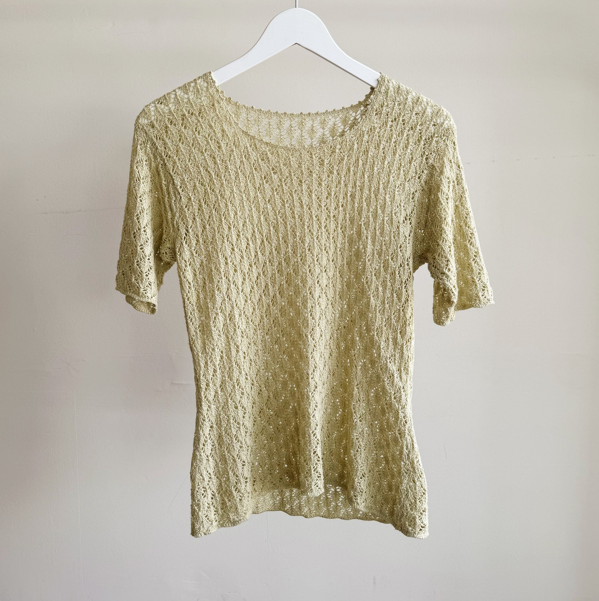 Sage Lightweight Crochet Tee