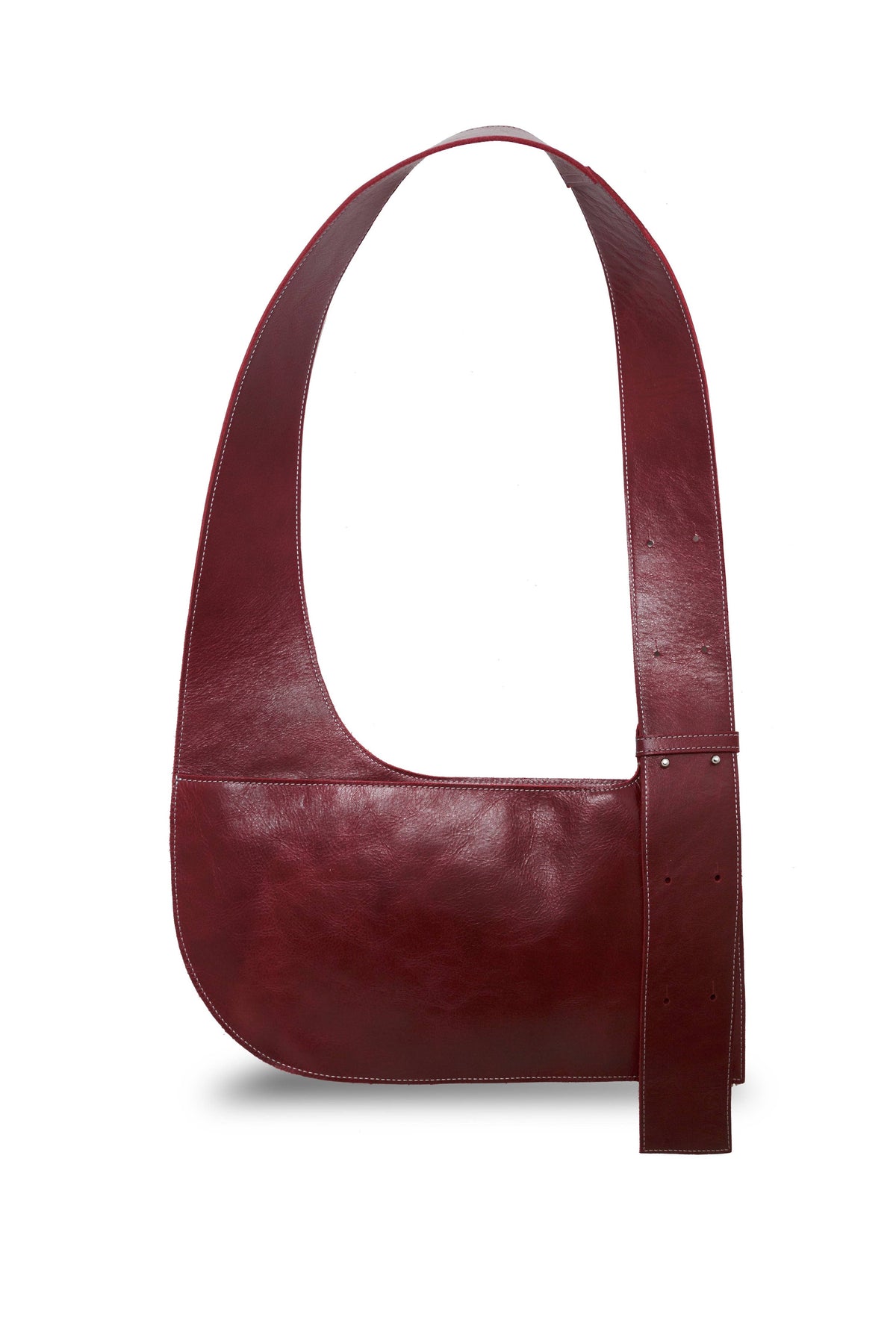 Mas1 | Bruna Leather Crossbody in Garnet