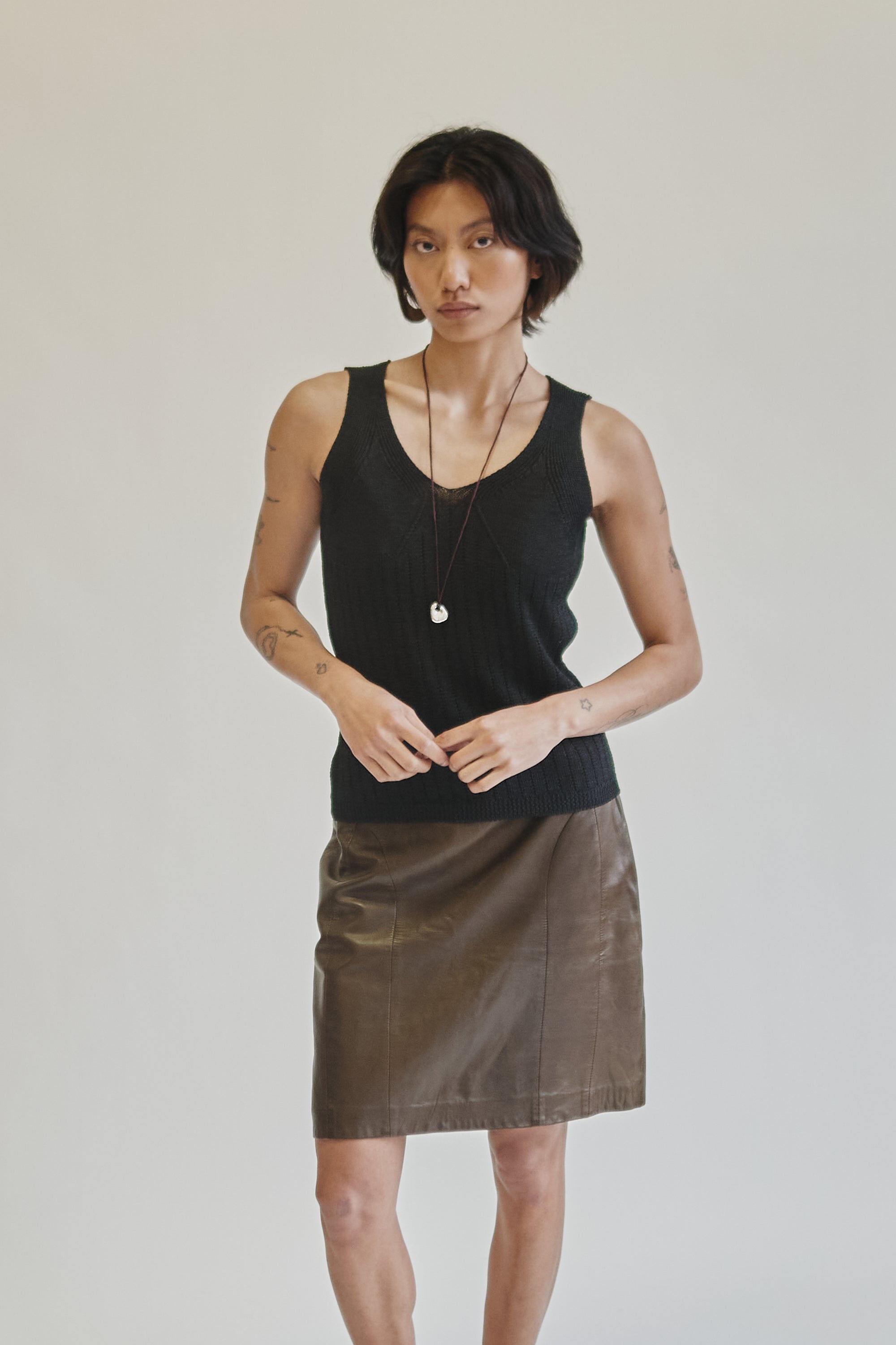 Onyx Open Knit Tank - Hey Jude
