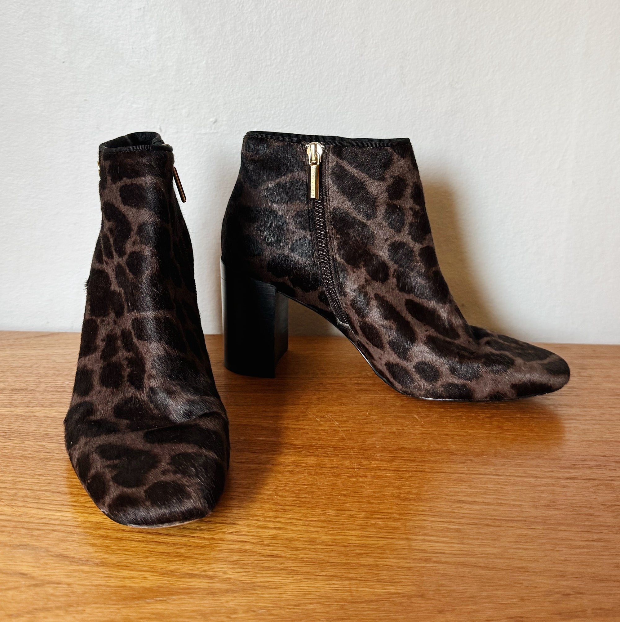 Karl Lagerfeld Leopard Print Ankle Boots | Size 7 - Hey Jude