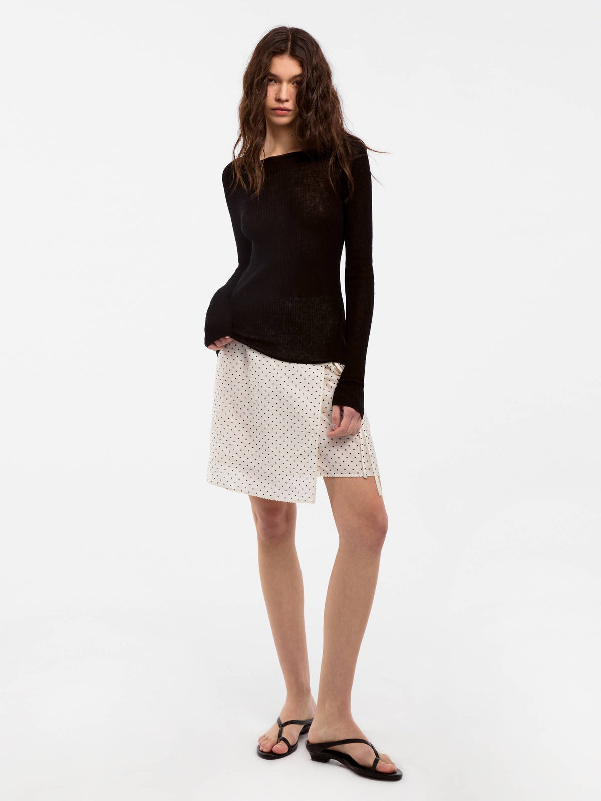 Cubic | Wool Ribbed Knit Top in Black - Hey Jude