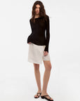 Cubic | Wool Ribbed Knit Top in Black - Hey Jude