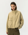 Cubic | Utility Funnel Jacket in Khaki