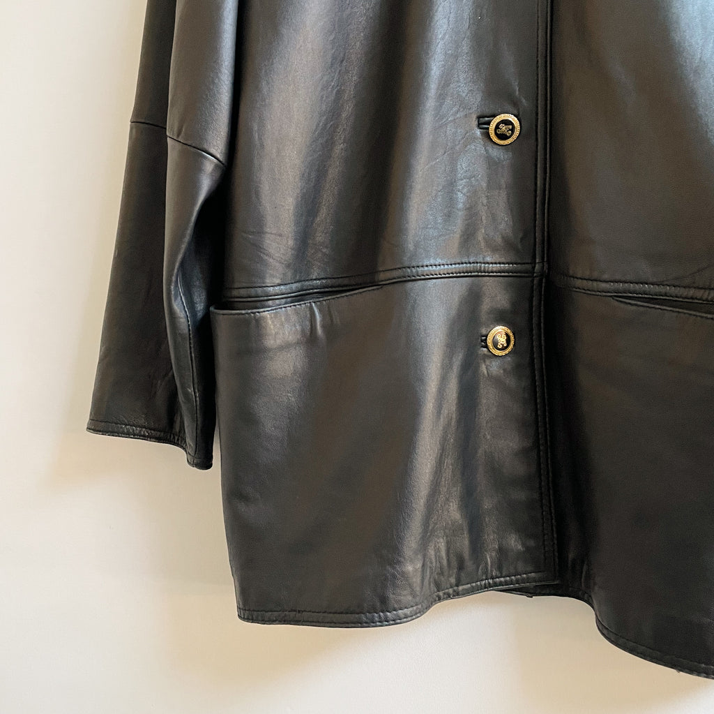 Raven Soft Boxy Leather Jacket