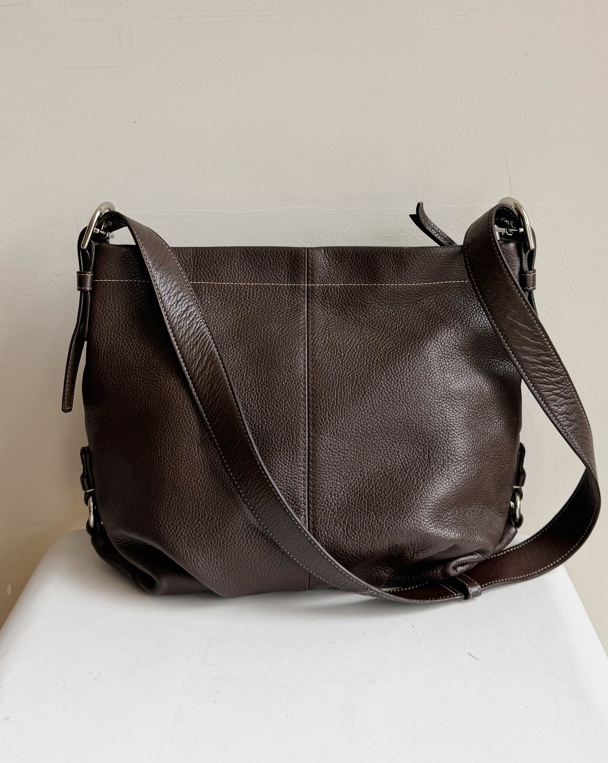 Coach Cool Brown Pebbled Leather Hobo Bag