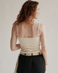 Ivory Angora Ribbed Tank
