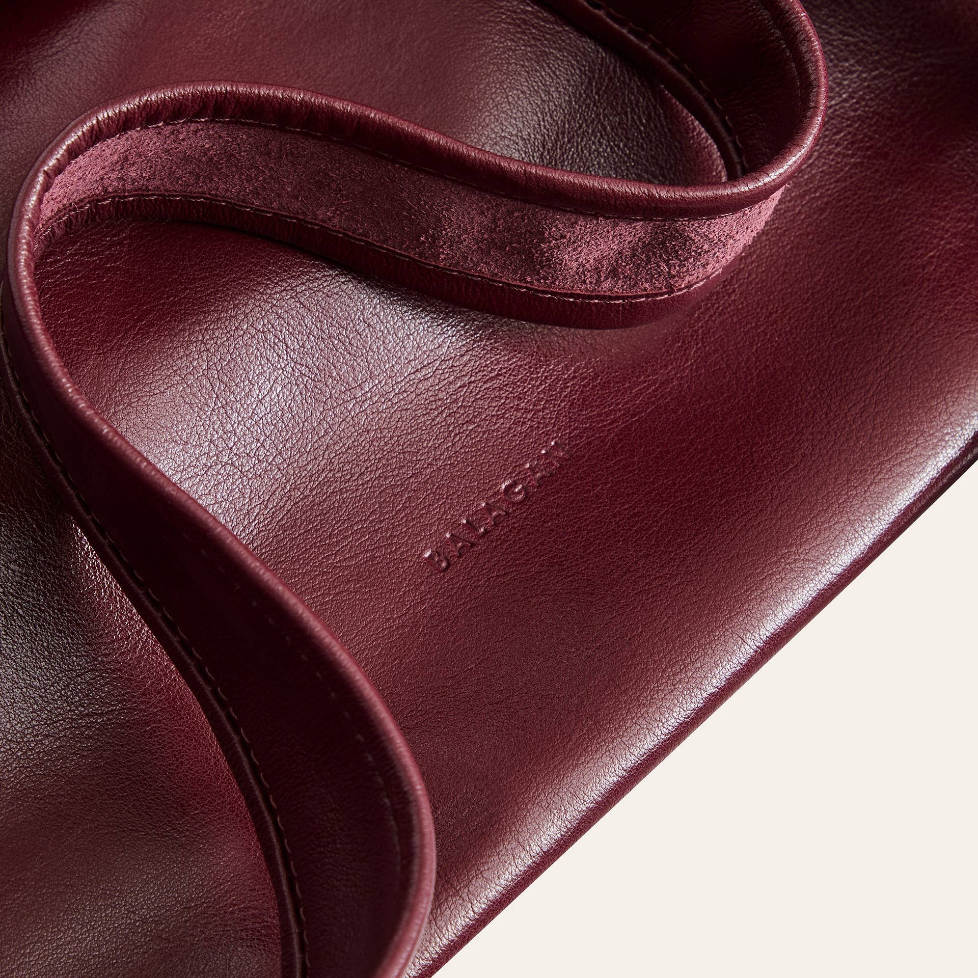 Balagan Studio | XL Leather Sak Bag in Burgundy