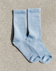 Bondoodle - Ribbed Sport Gym Crew Socks in Mist Blue - Hey Jude