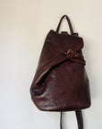 Espresso Wrap Leather Backpack