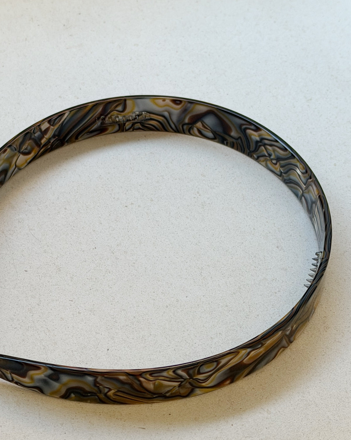 Parcelona | French Earthly Silver Swirl 0.5" Headband