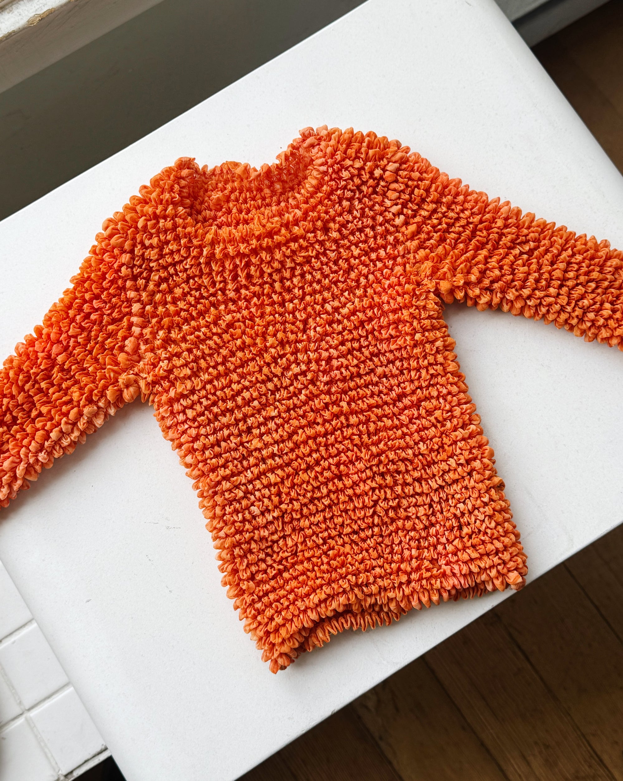 Tangerine Textured Popcorn Top