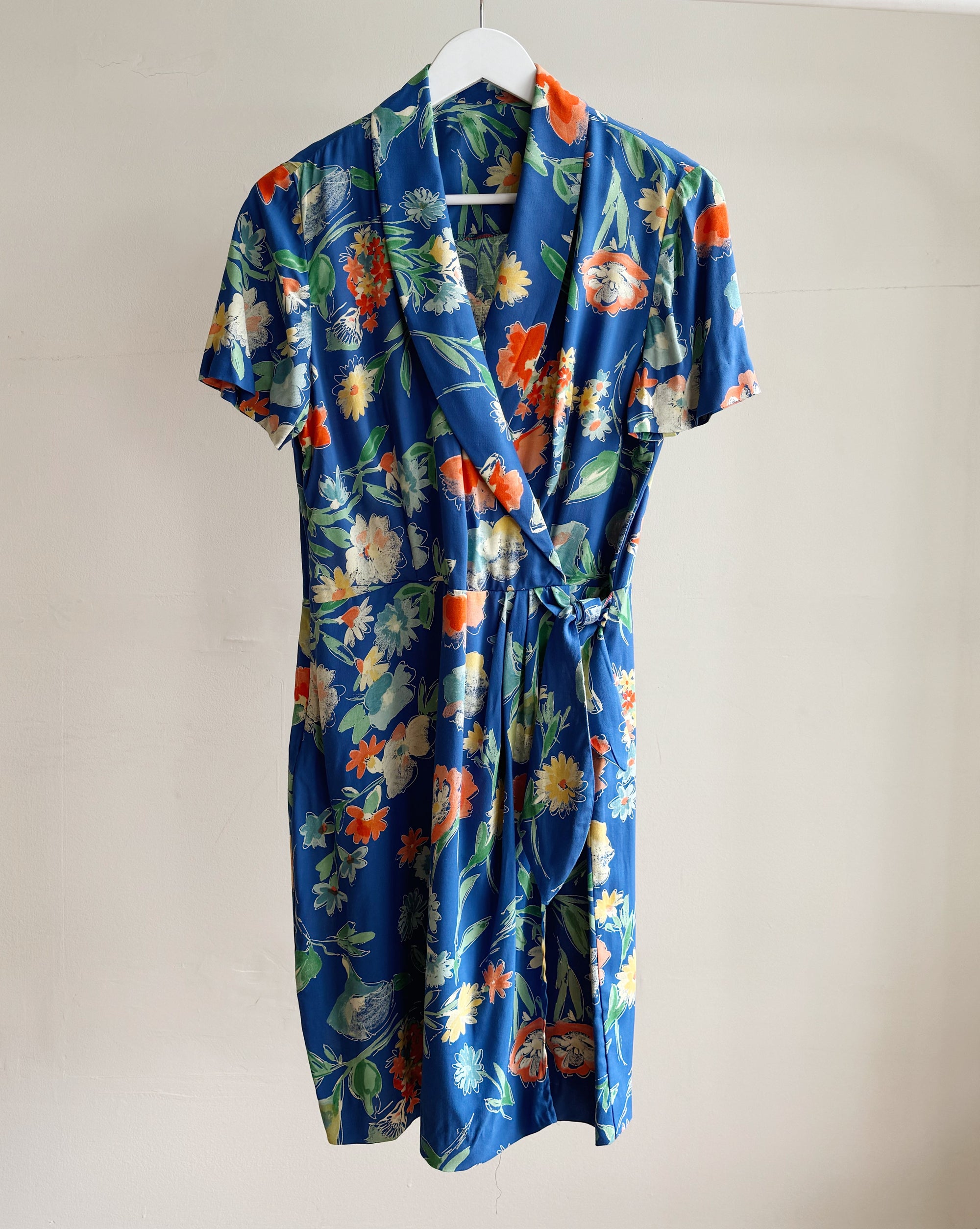 Ocean Floral Wrap Dress - Hey Jude