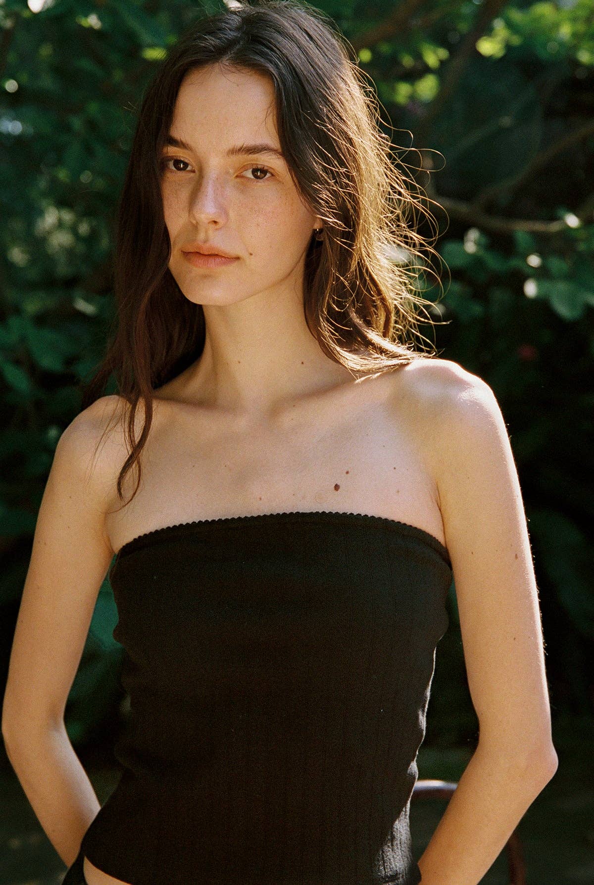 LA RELAXED - Pointelle Tube Top: Black / S - Hey Jude
