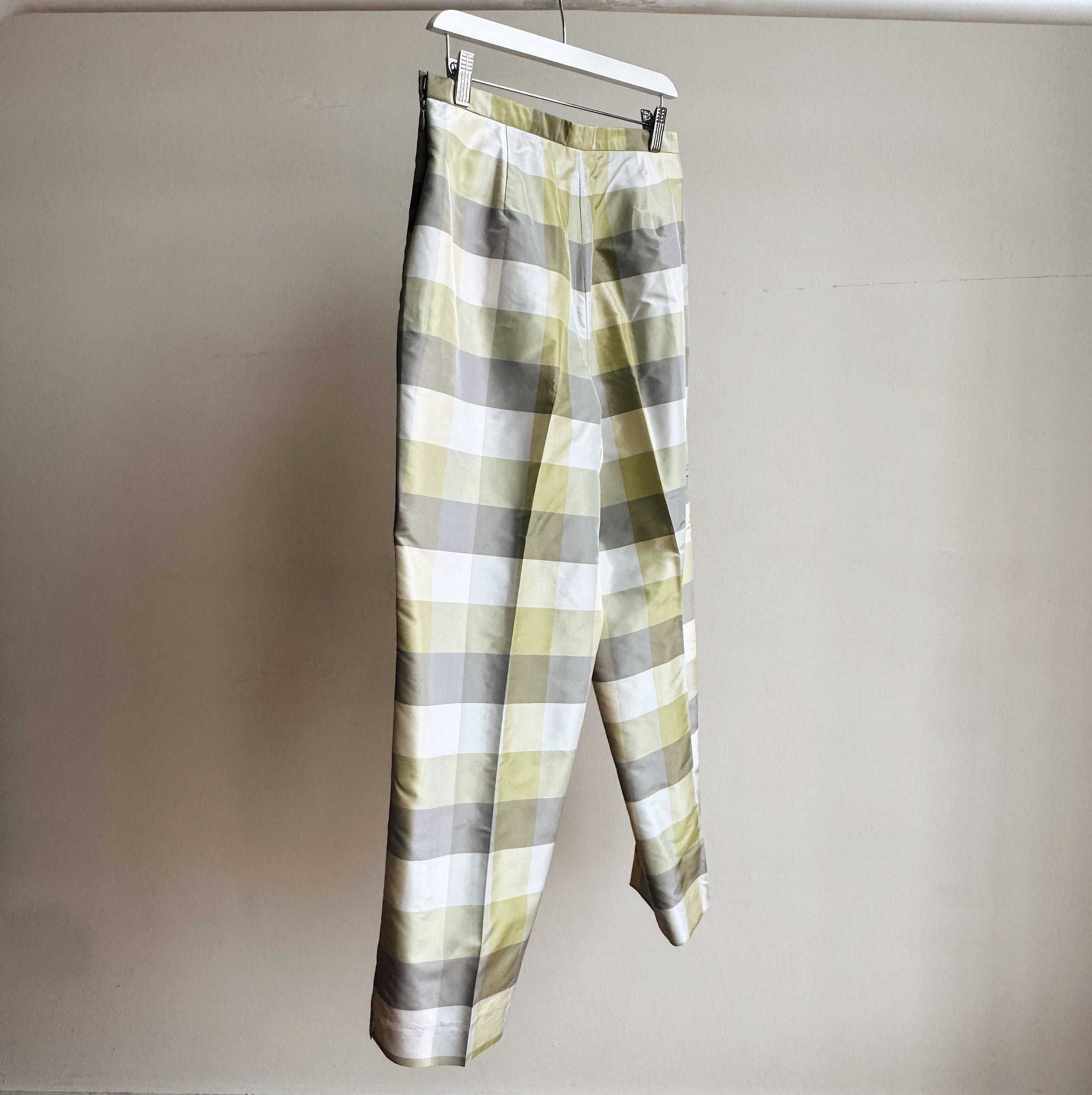 Sage + Gray Windowpane Trousers - Hey Jude