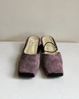 Orchid Square Toe Leather Mules
