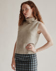RL Cashmere Knit Sleeveless Turtleneck