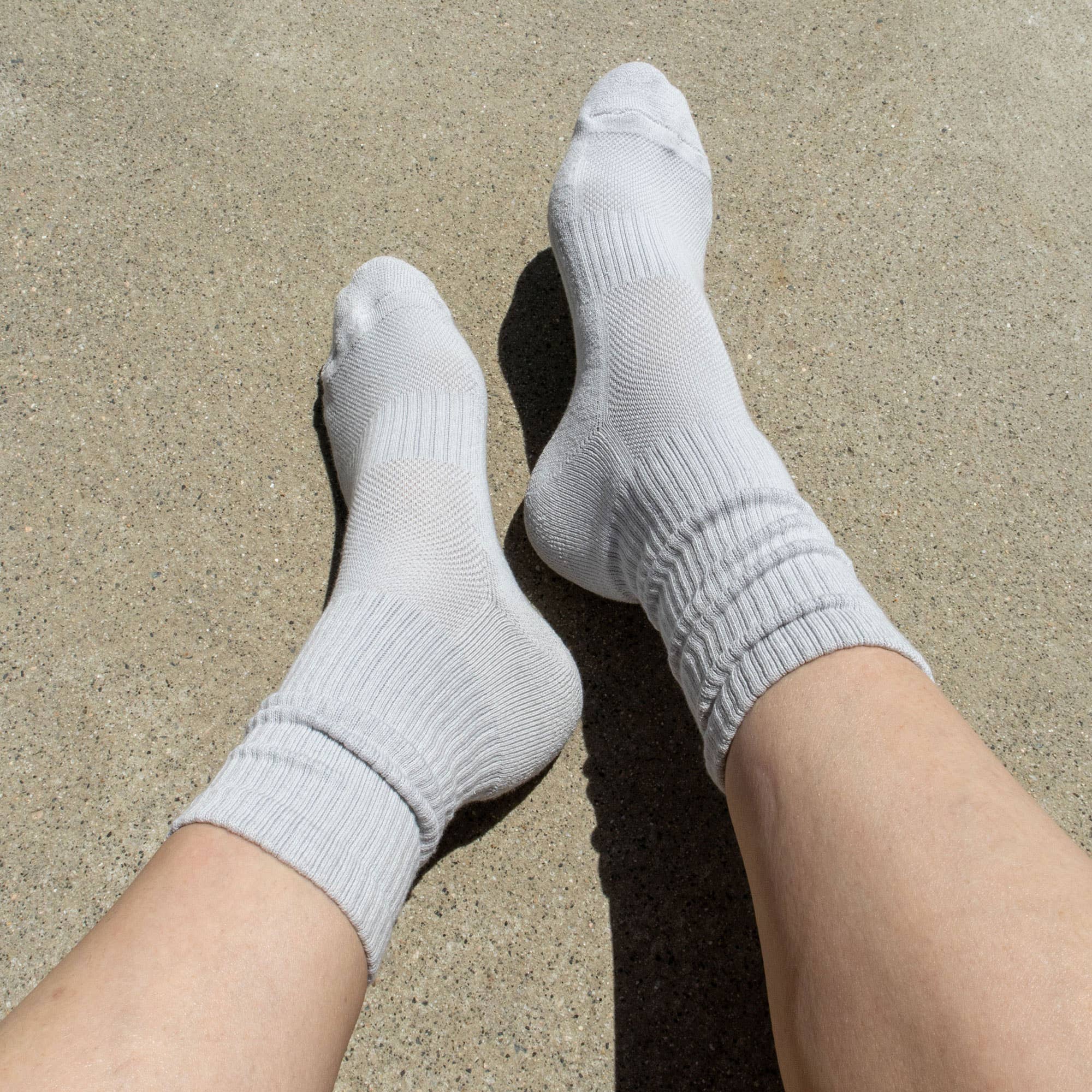 Bondoodle - Ribbed Sport Gym Crew Socks in Cool Grey - Hey Jude