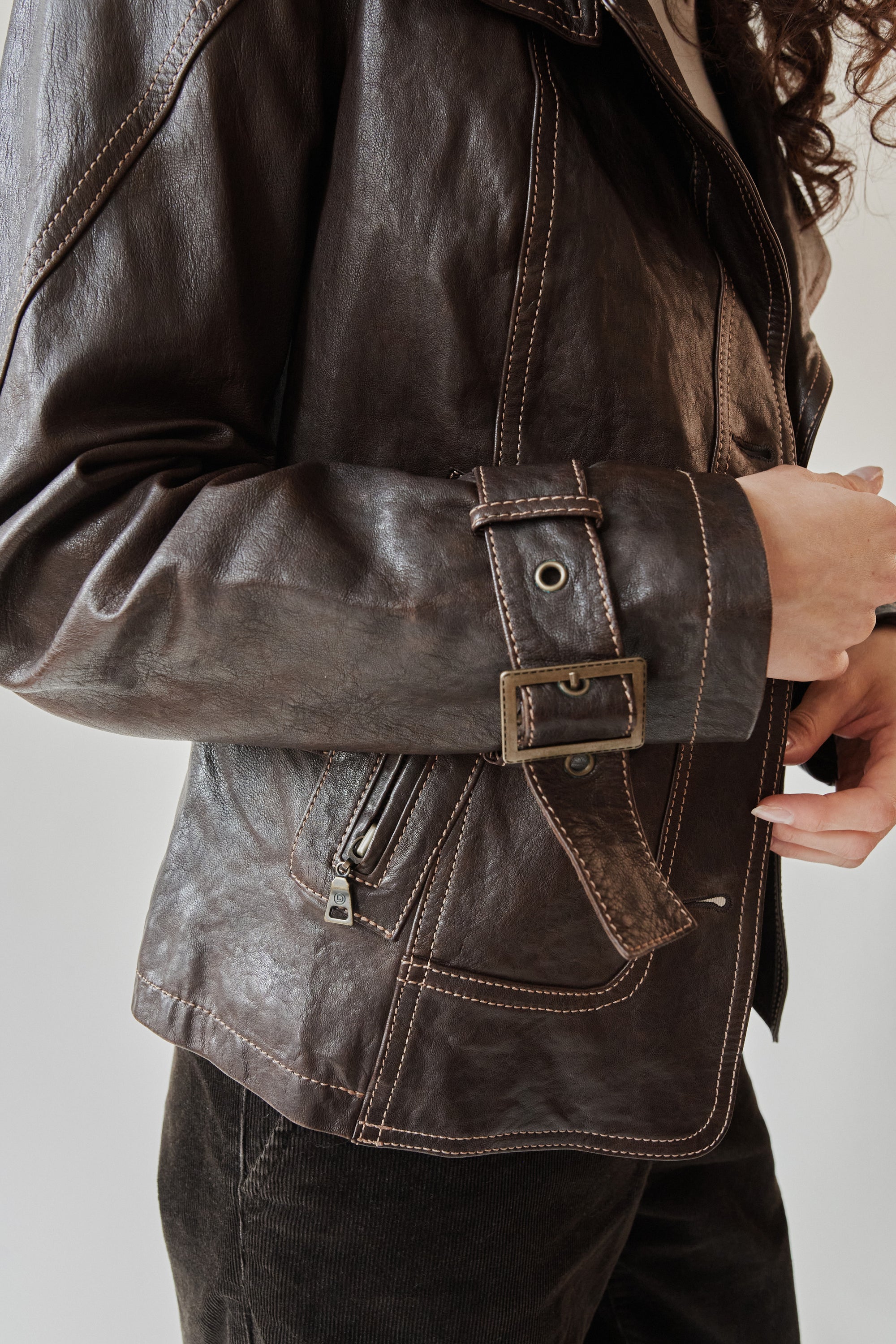 Walnut Moto Leather Jacket
