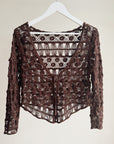 Chocolate Crochet Cardigan