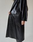 Ink Buttery Soft Leather Trench