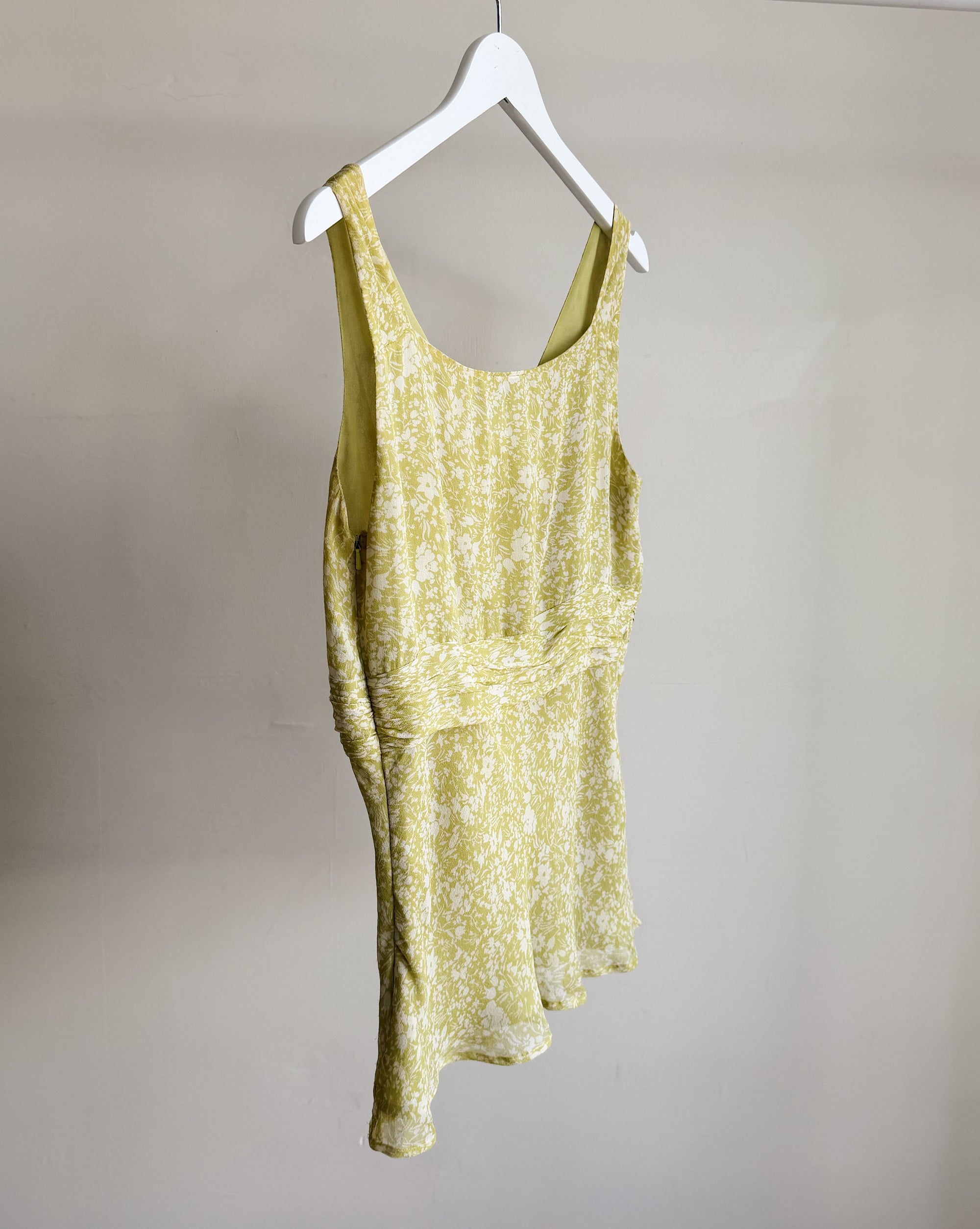 Avocado Silk Floral V-NeckTank