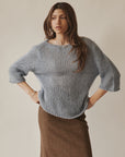 Powder Blue Loose Knit Sweater