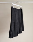Charcoal Wool Pleated Skirt - Hey Jude