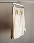 Oatmeal Layered Woven Linen Skirt
