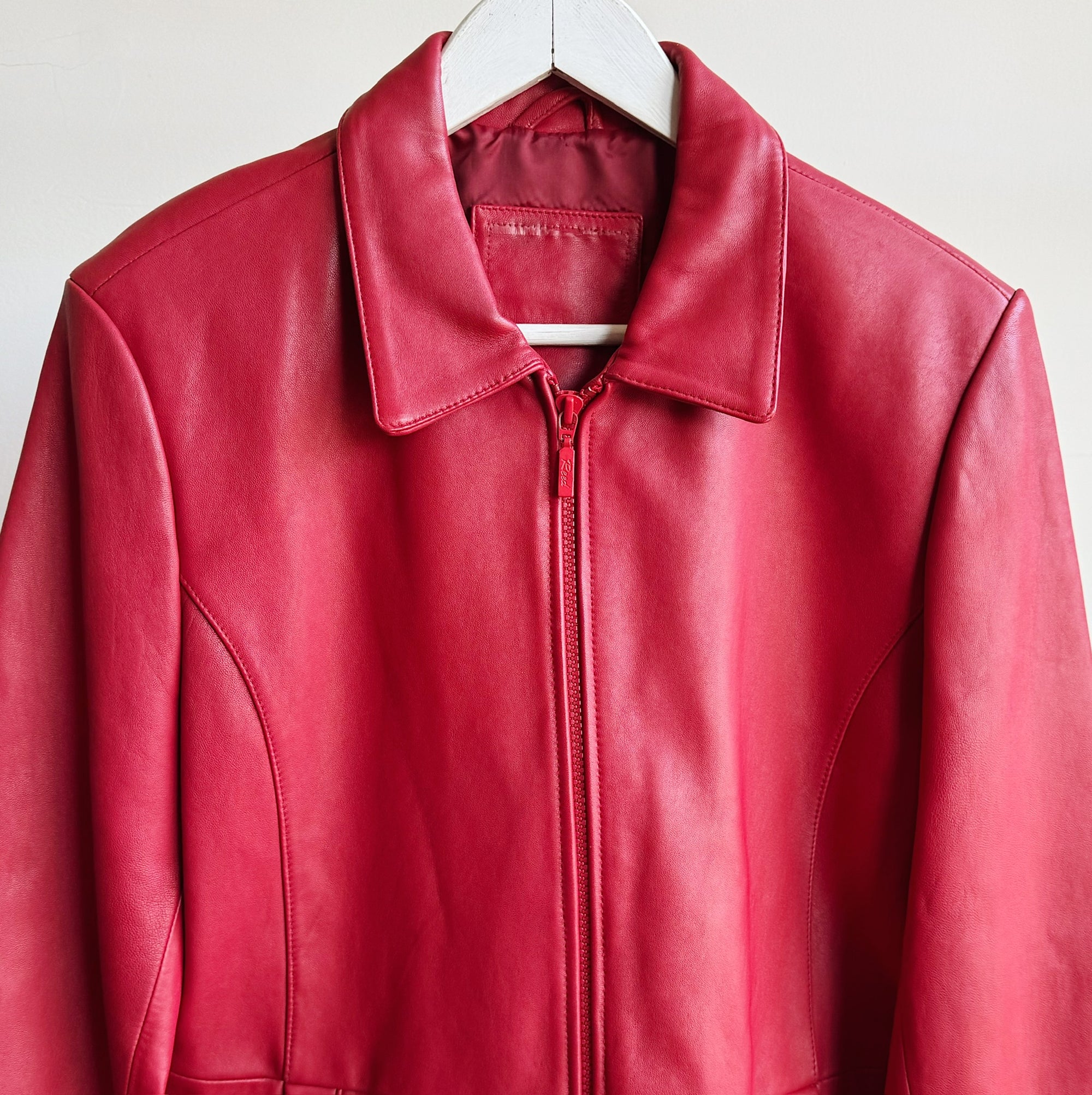 Crimson 90s Leather Zip Jacket Hey Jude crimson-90s-leather-zip-jacket-hey-jude