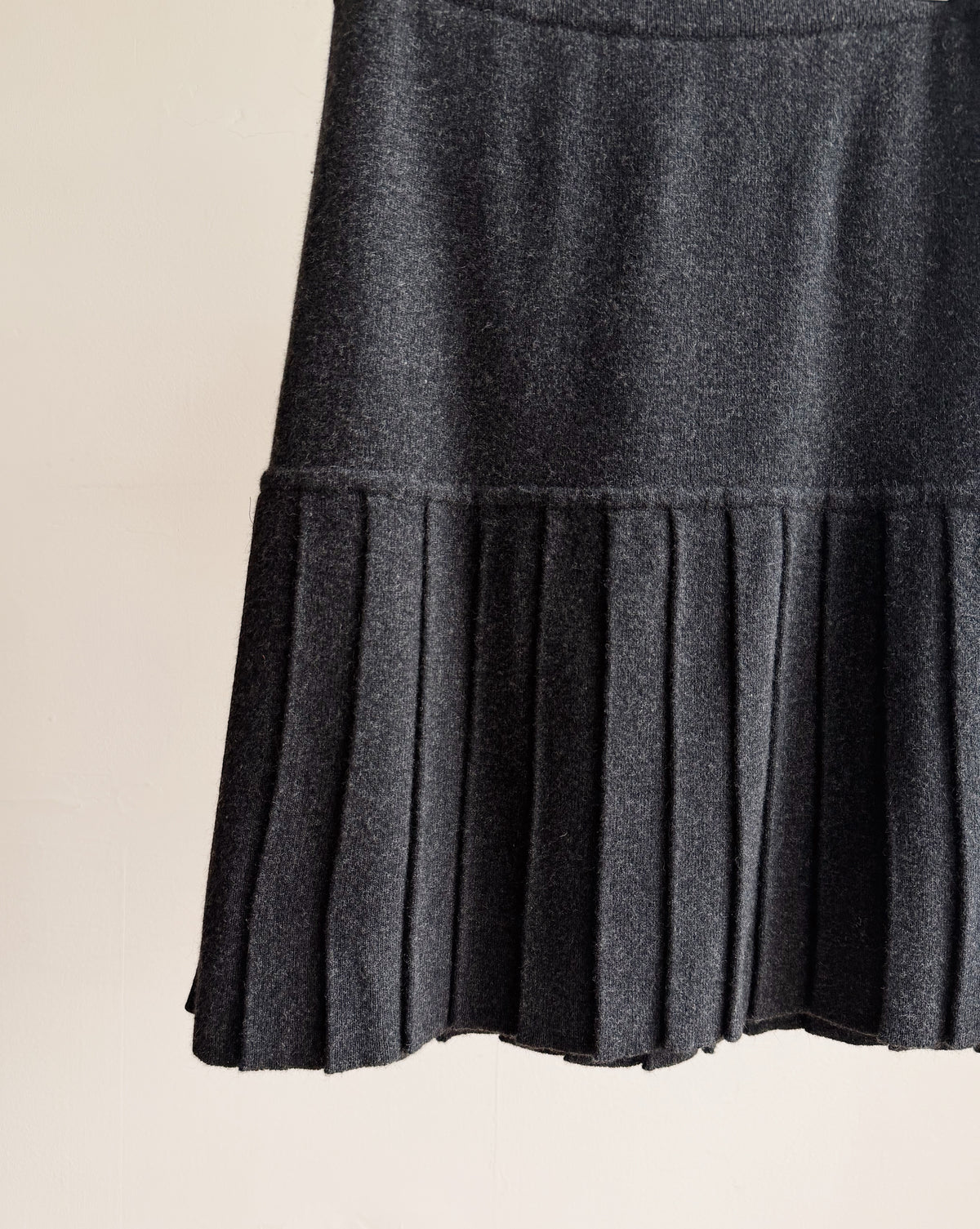 Charcoal Wool Pleated Skirt - Hey Jude