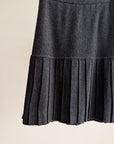 Charcoal Wool Pleated Skirt - Hey Jude