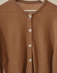 Camel Boxy Wool Cardigan