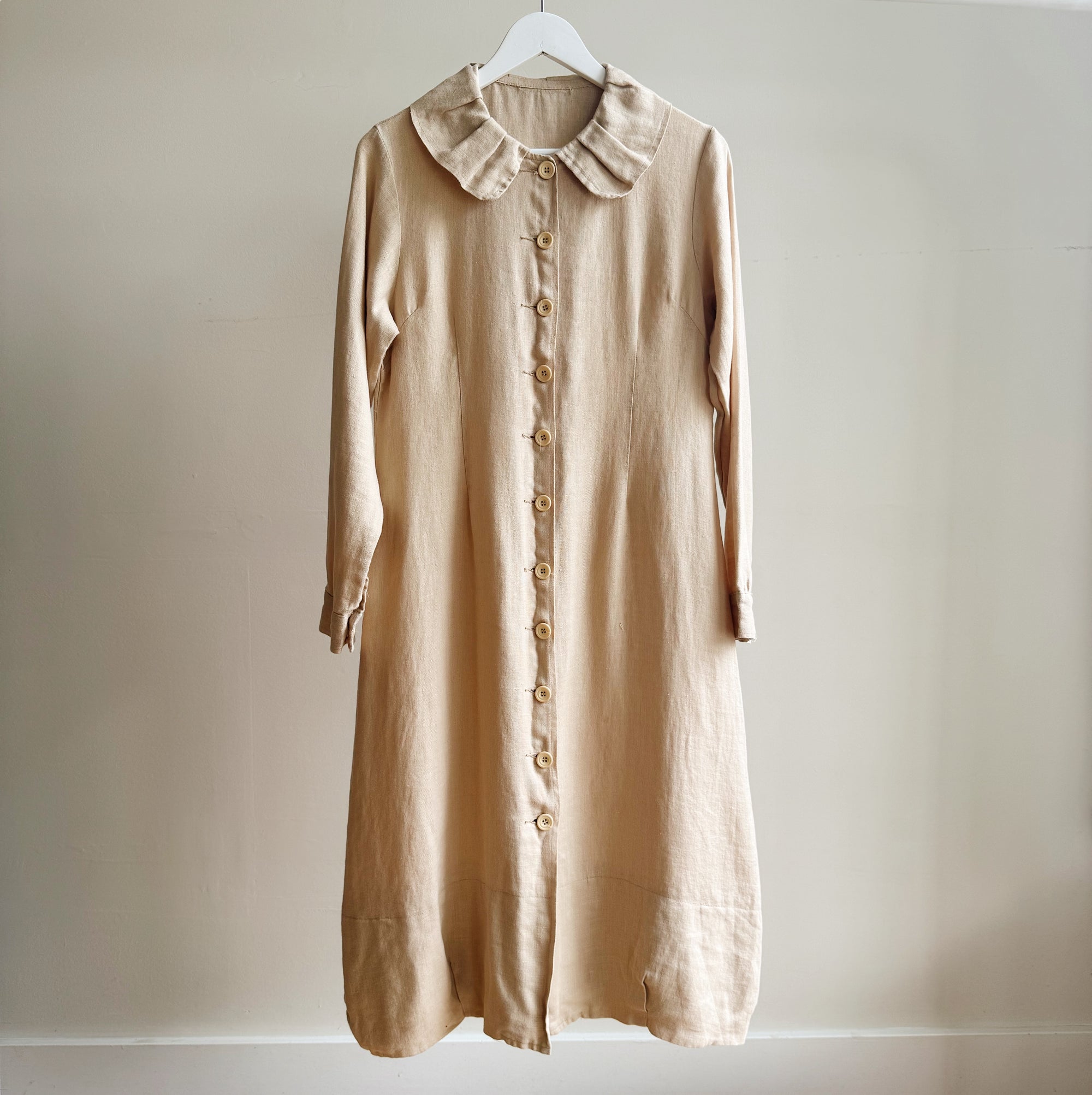 Natural Linen Collar Dress