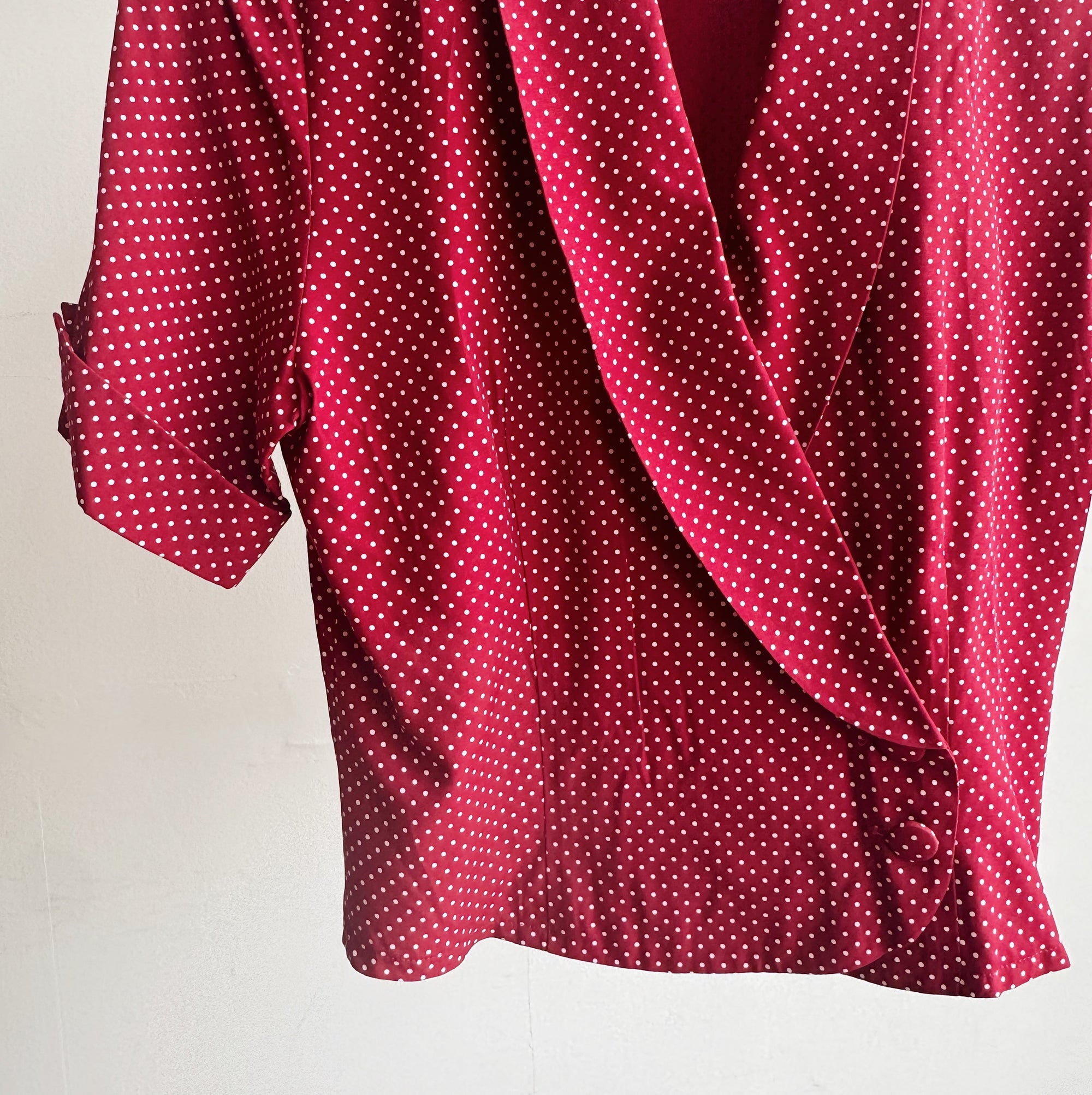 Cayenne Polka Dot Wrap Blouse - Hey Jude