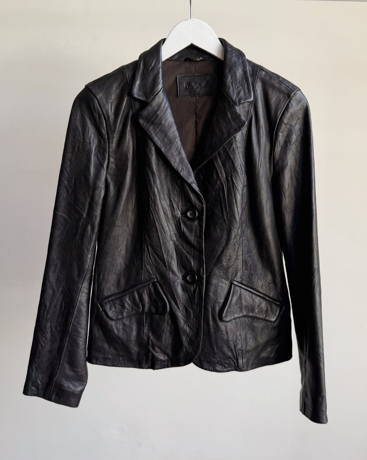 Raven Leather Blazer Jacket - Hey Jude