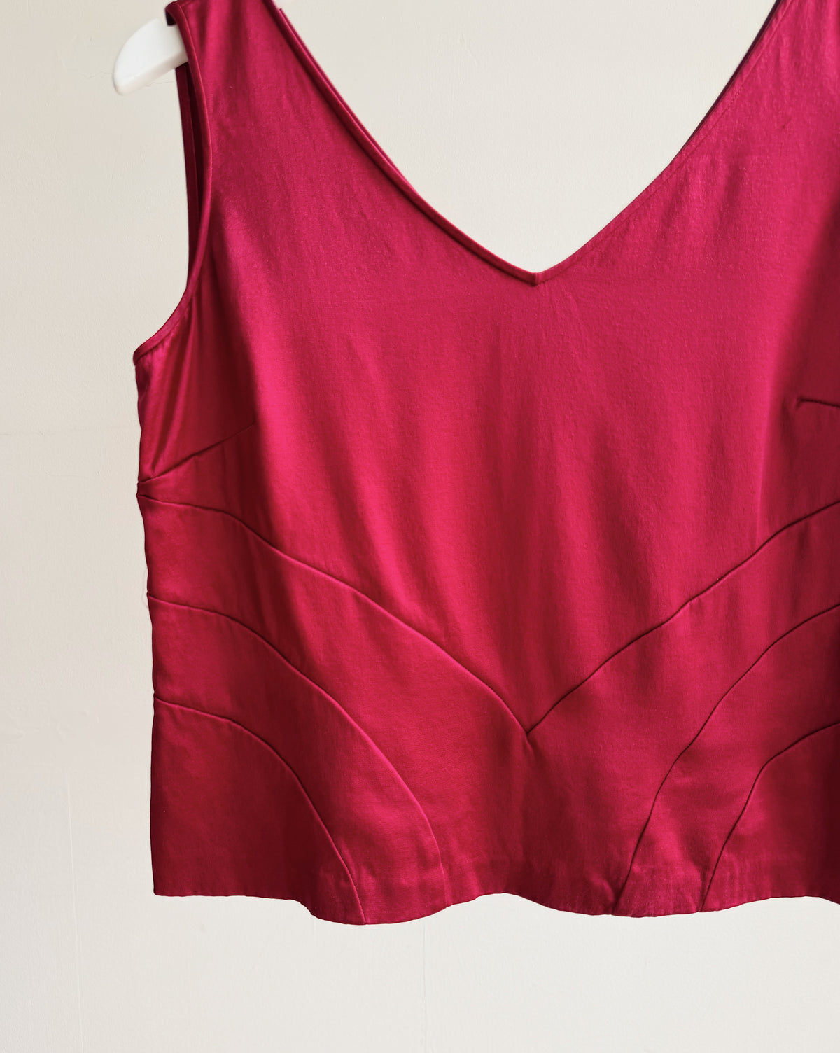 Garnet Silk Cropped Tank - Hey Jude