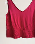 Garnet Silk Cropped Tank - Hey Jude