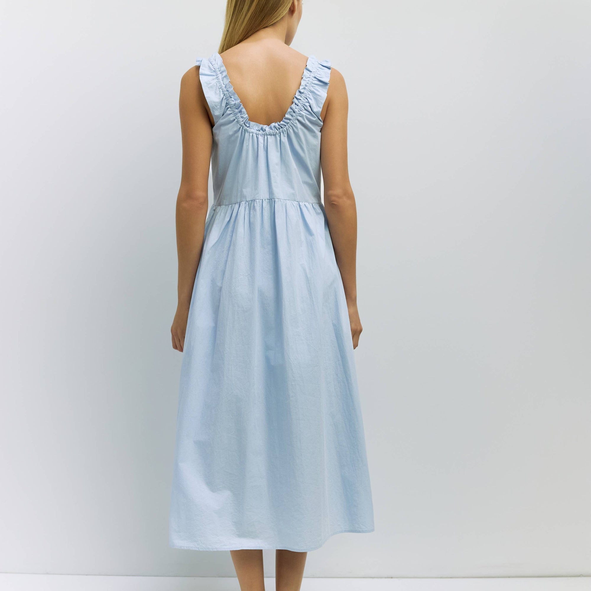 All Row | The Clare Dress in Blue - Hey Jude
