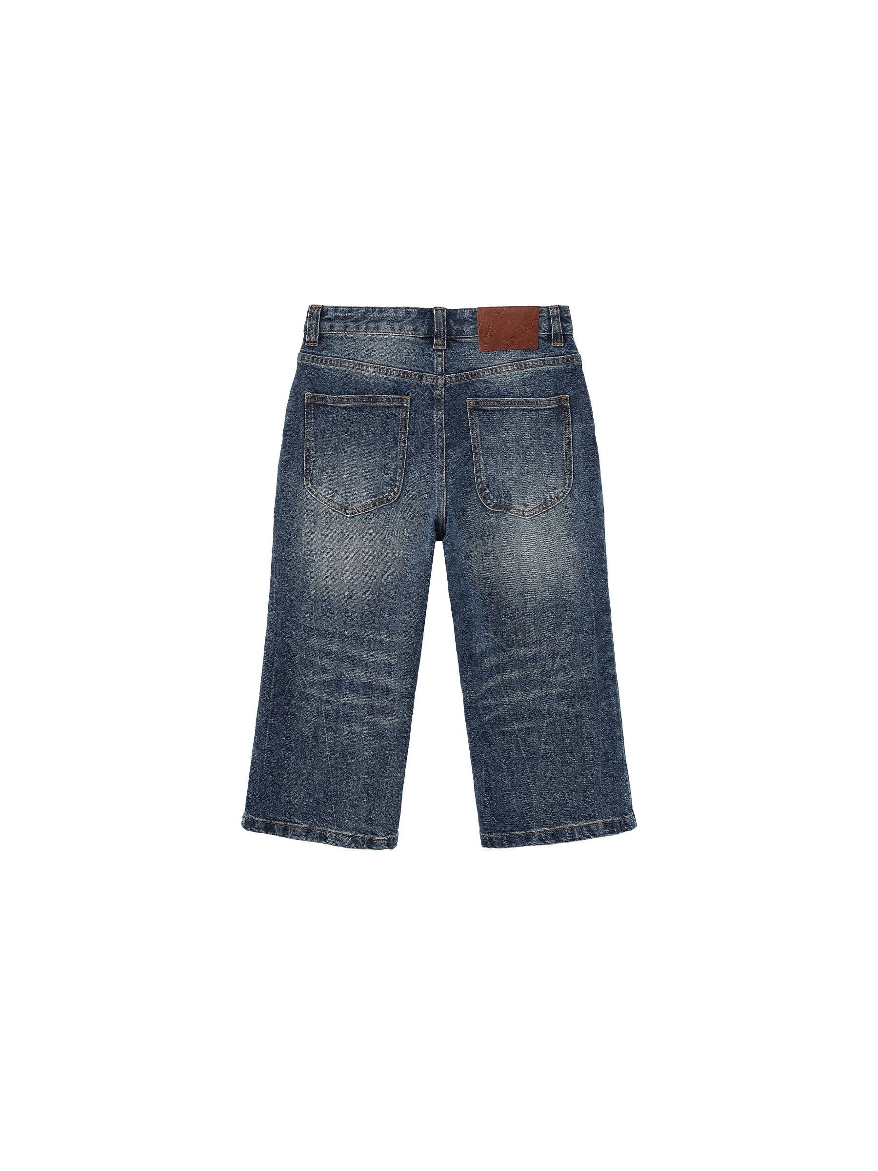 CUBIC - CUBIC Washed Denim Knee-Length Shorts: Blue / S - Hey Jude