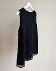 Black Embroidered Silk Tank - Hey Jude