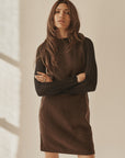 Chocolate Wool Shift Dress