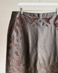 Danier Espresso Leather & Suede Skirt - Hey Jude
