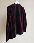 Burgundy Velvet Striped Jacket