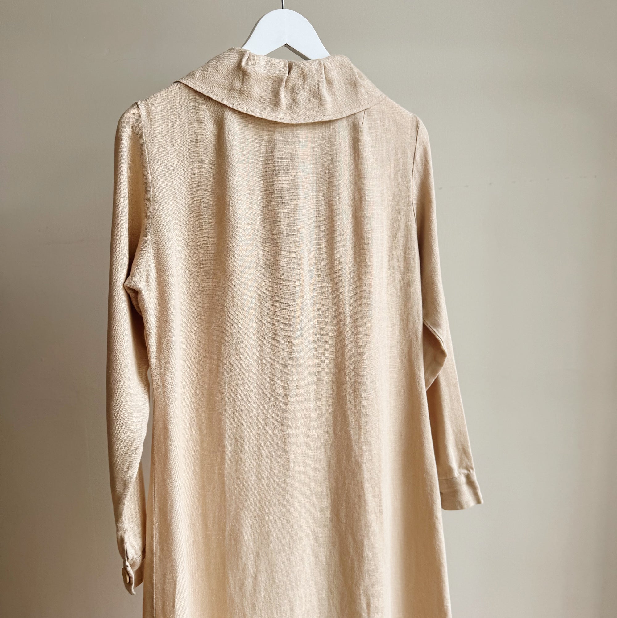 Natural Linen Collar Dress